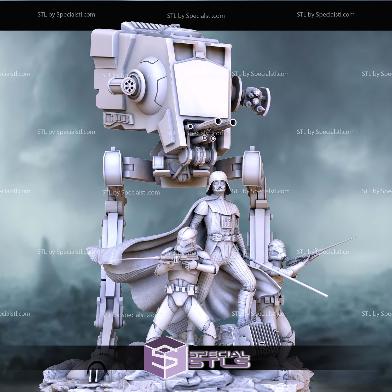 Battle Front Classic Diorama 3D Printer Files STL Model — view 4