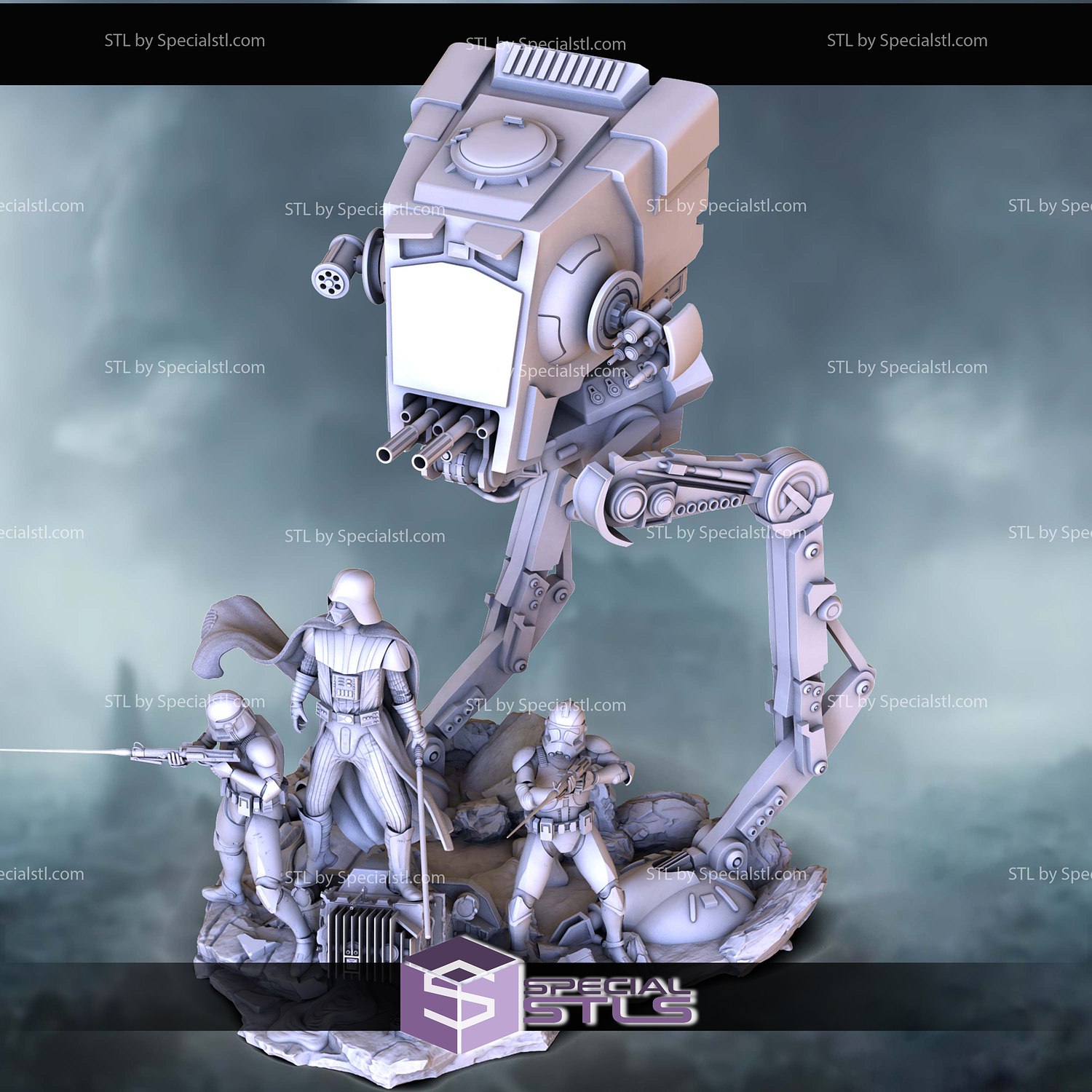 Battle Front Classic Diorama 3D Printer Files STL Model — view 5