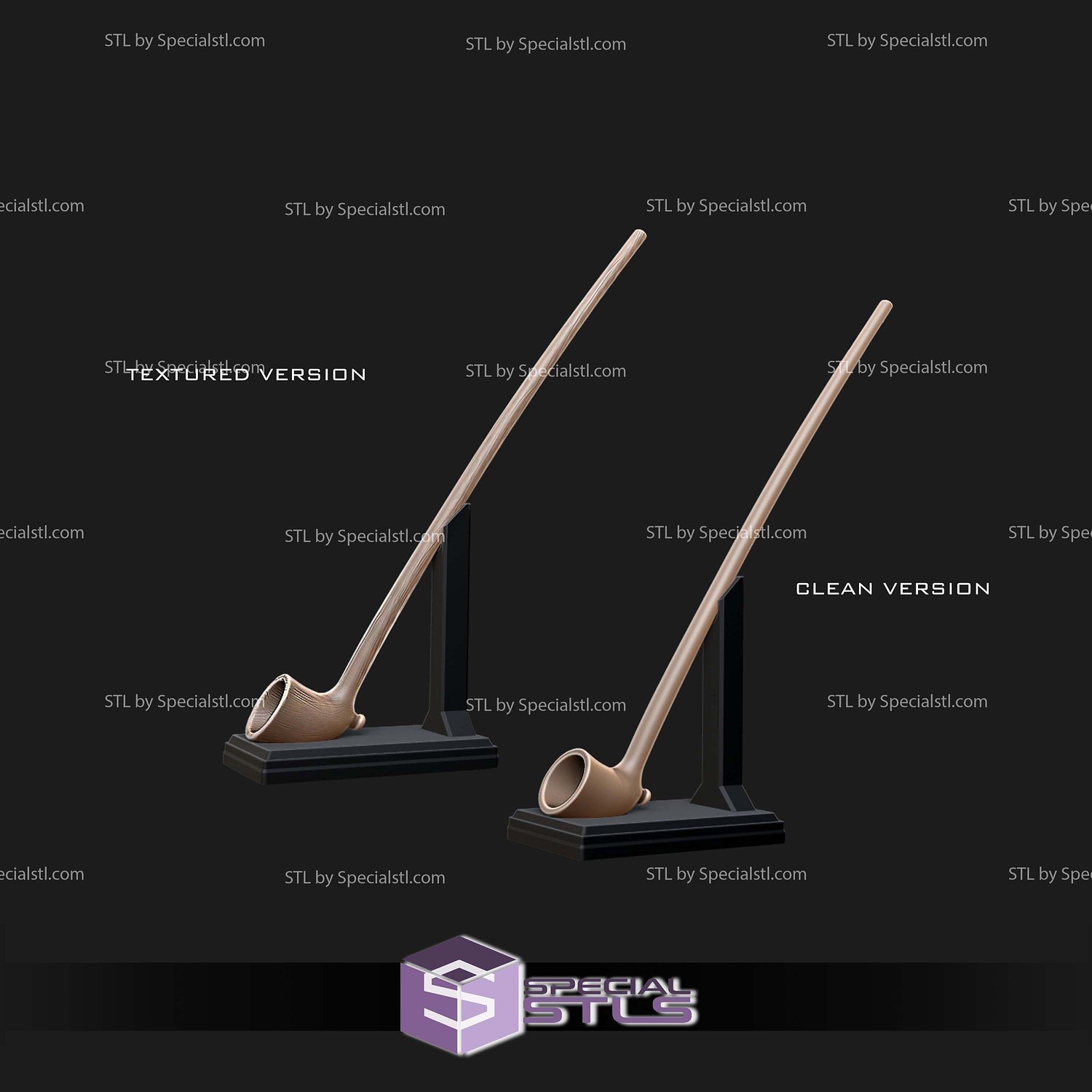 Cosplay STL Files Aragorn smoking pipe 3D Model — view 2