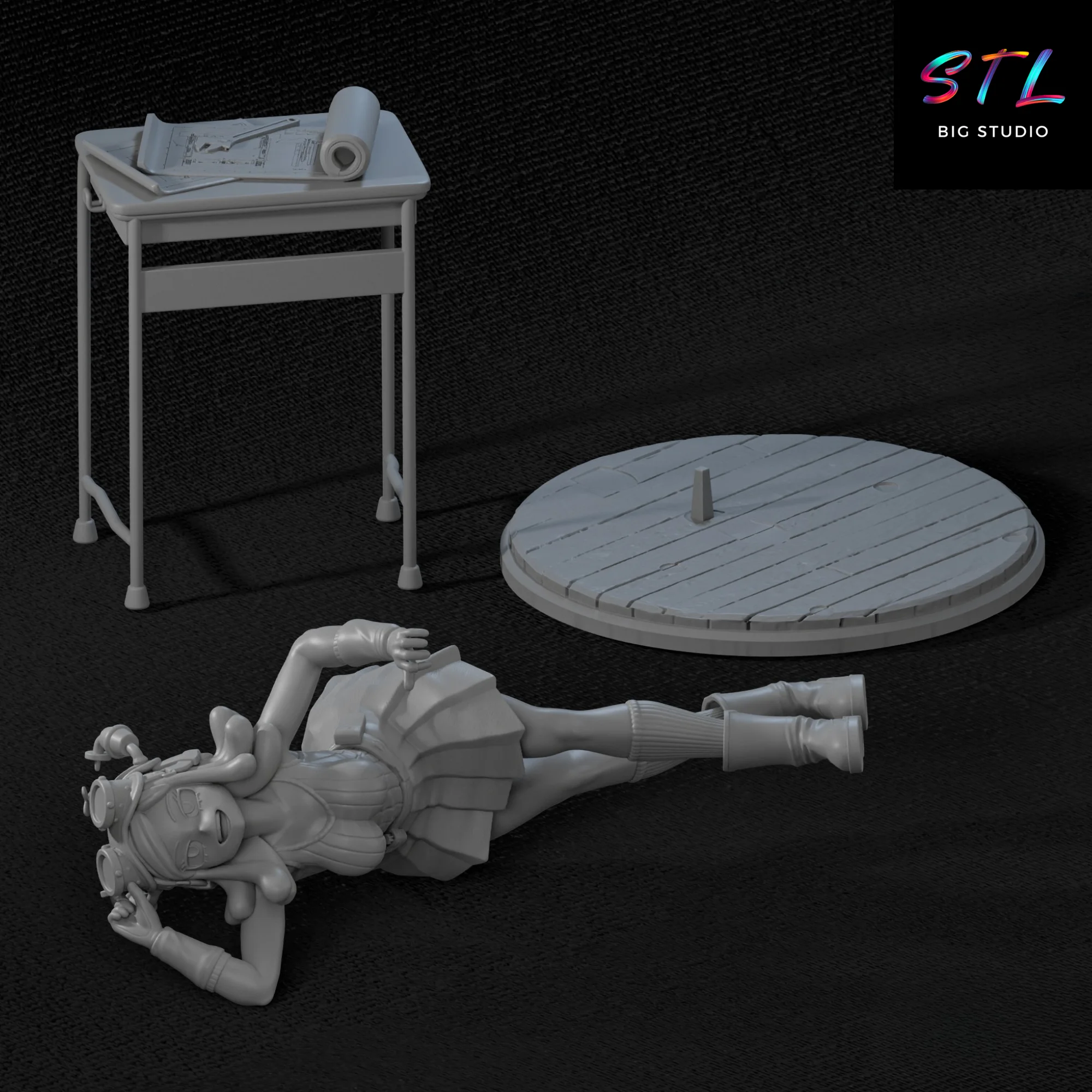 Mei Hatsume STL | My Hero Academia | 3D Printable Figure Model — view 8