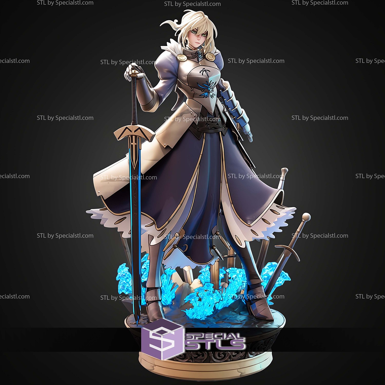 Saber The King Of Knights 1 7 STL Files 3D Model — view 2
