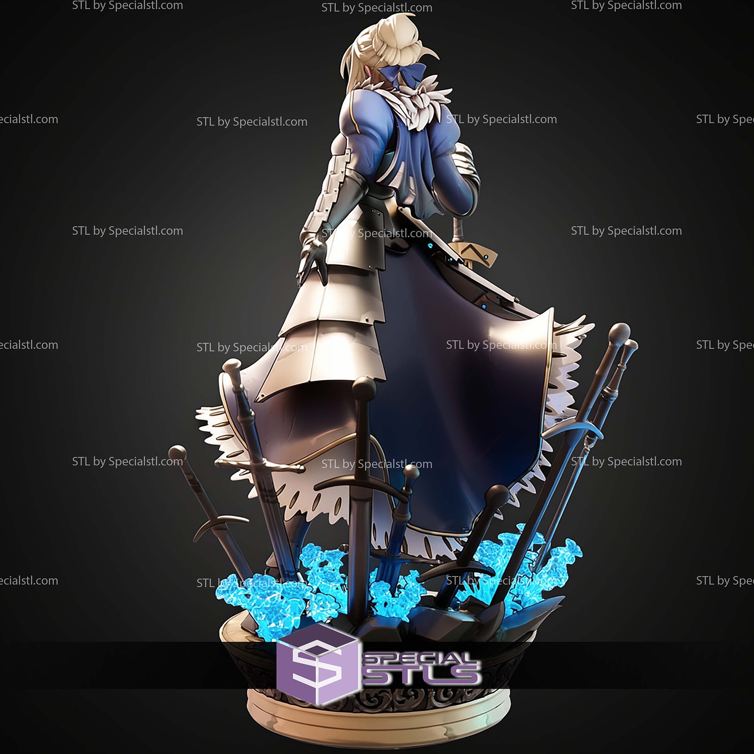 Saber The King Of Knights 1 7 STL Files 3D Model — view 5