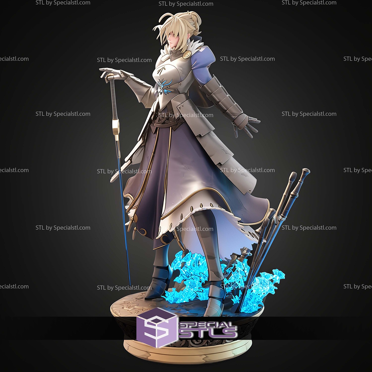 Saber The King Of Knights 1 7 STL Files 3D Model — view 6