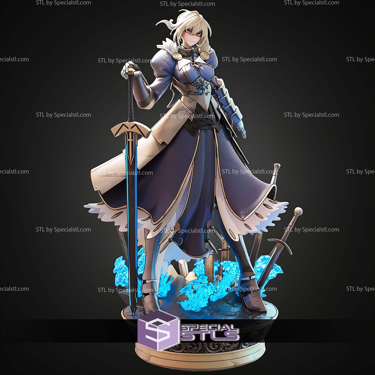 Saber The King Of Knights 1 7 STL Files 3D Model — view 7