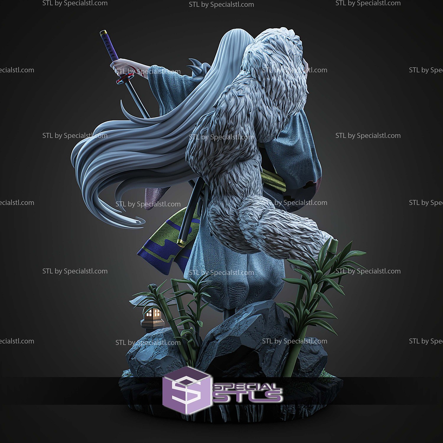 Sesshomaru Inuyasha 351mm STL Files 3D Model — view 2