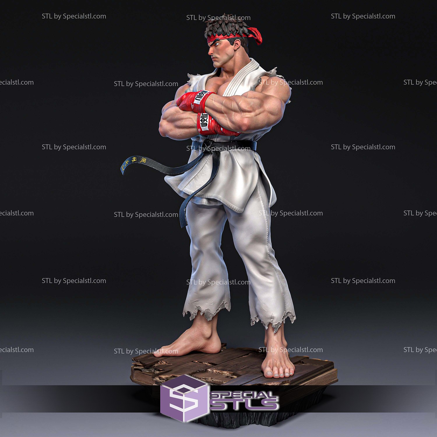 Ryu White Suit Street Fighter 3D Printer Files STL Model — view 2