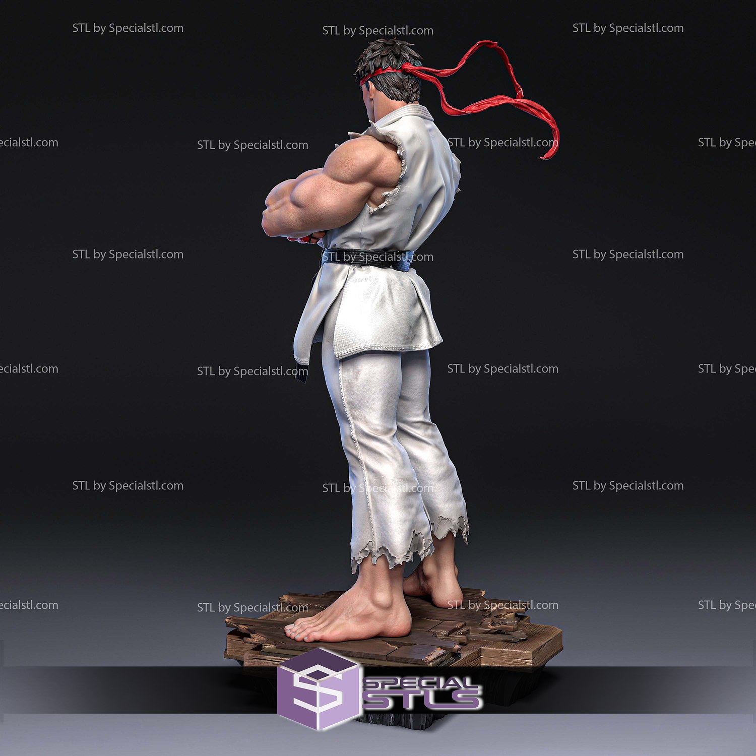 Ryu White Suit Street Fighter 3D Printer Files STL Model — view 4