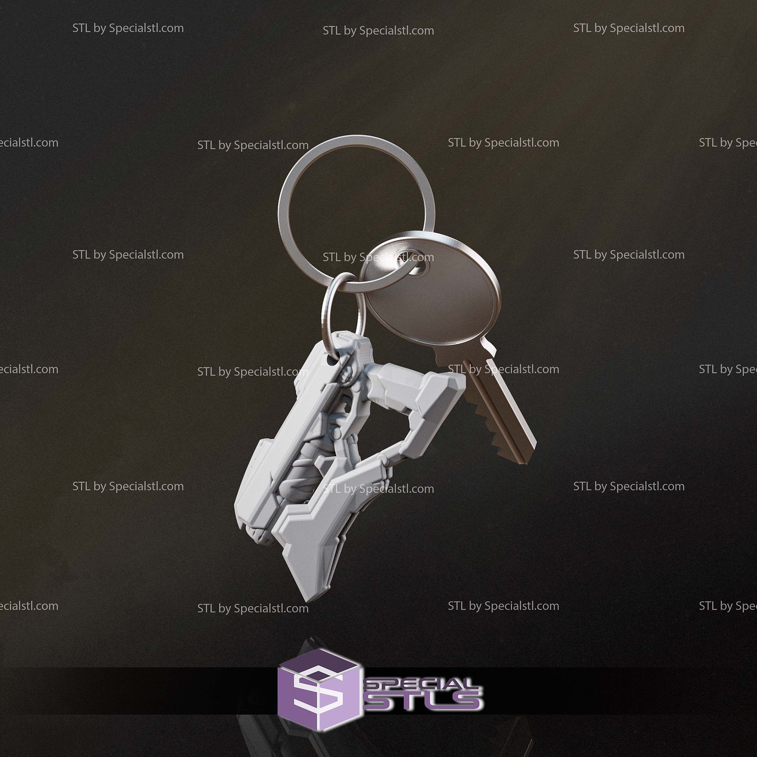Star Lord Gun Keychain Marvel Rivals STL Files 3D Model — view 2