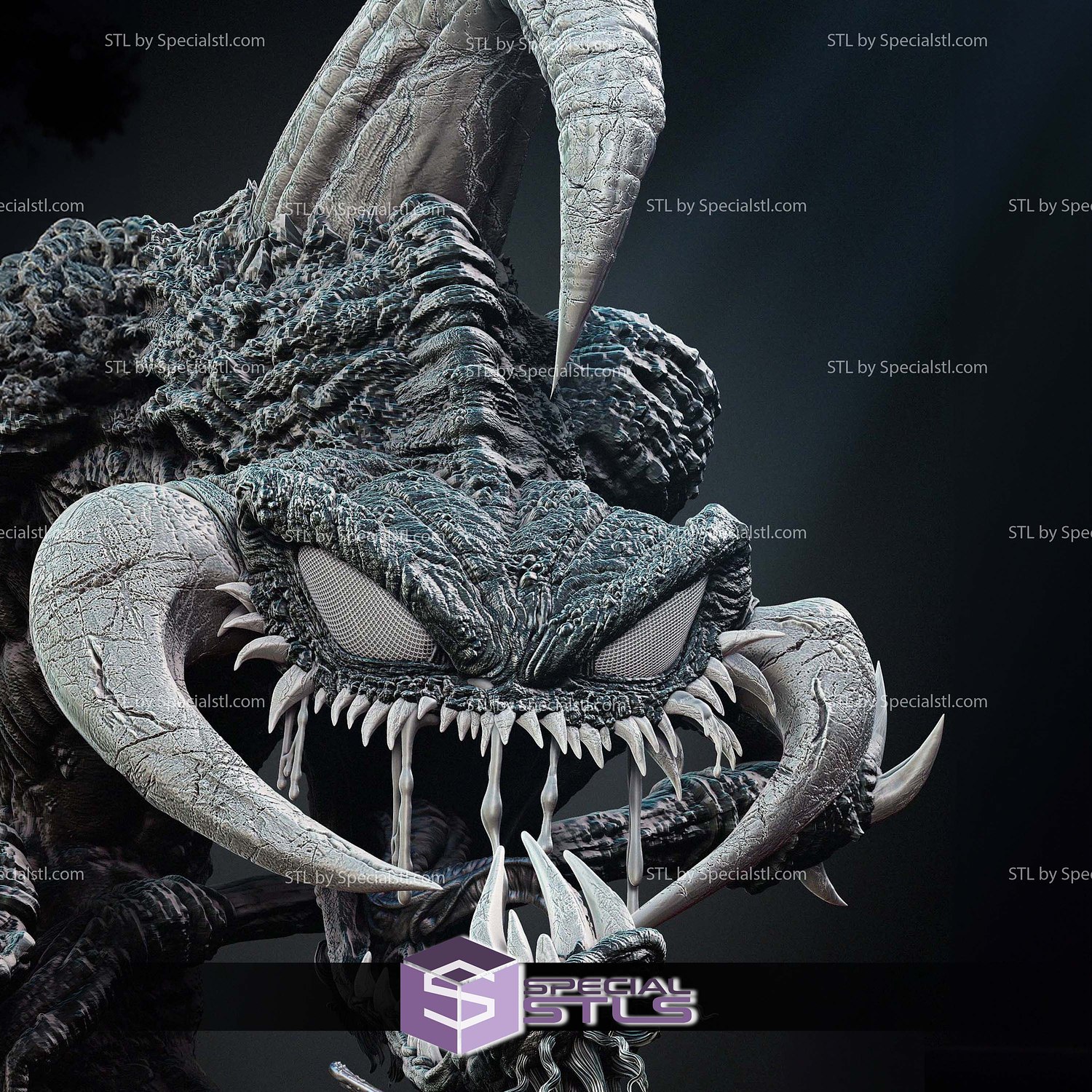 Violator Skull Diorama 3D Printer Files STL Model — view 7