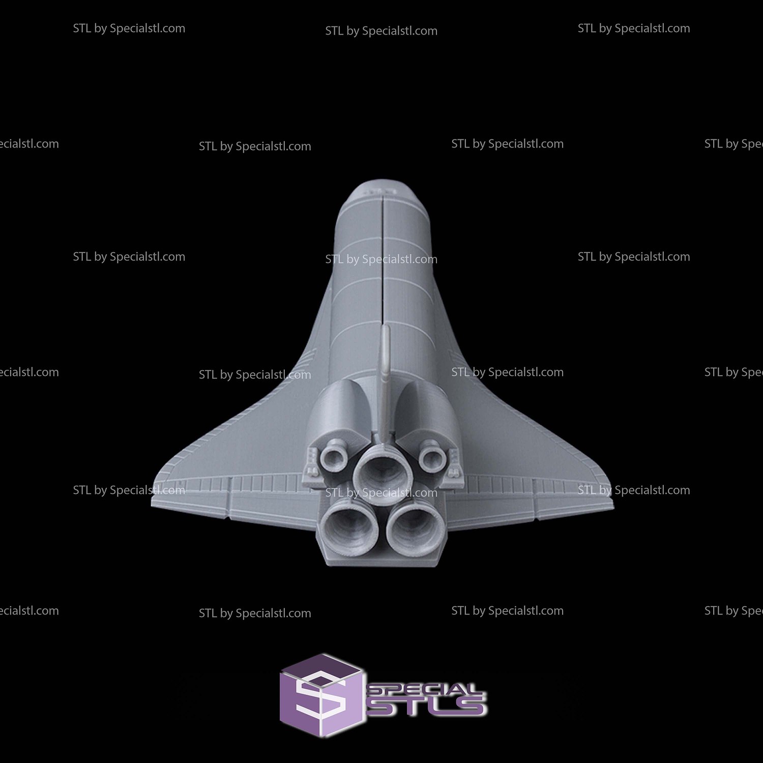 Basic STL Vehicle Foldable Space Shuttle 3D Model — view 2