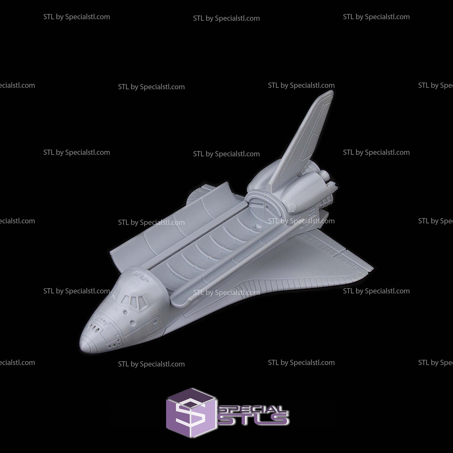 Basic STL Vehicle Foldable Space Shuttle 3D Model — view 3