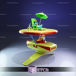 Huckleberry and QuackUp Togi Space Race STL Files 3D Model