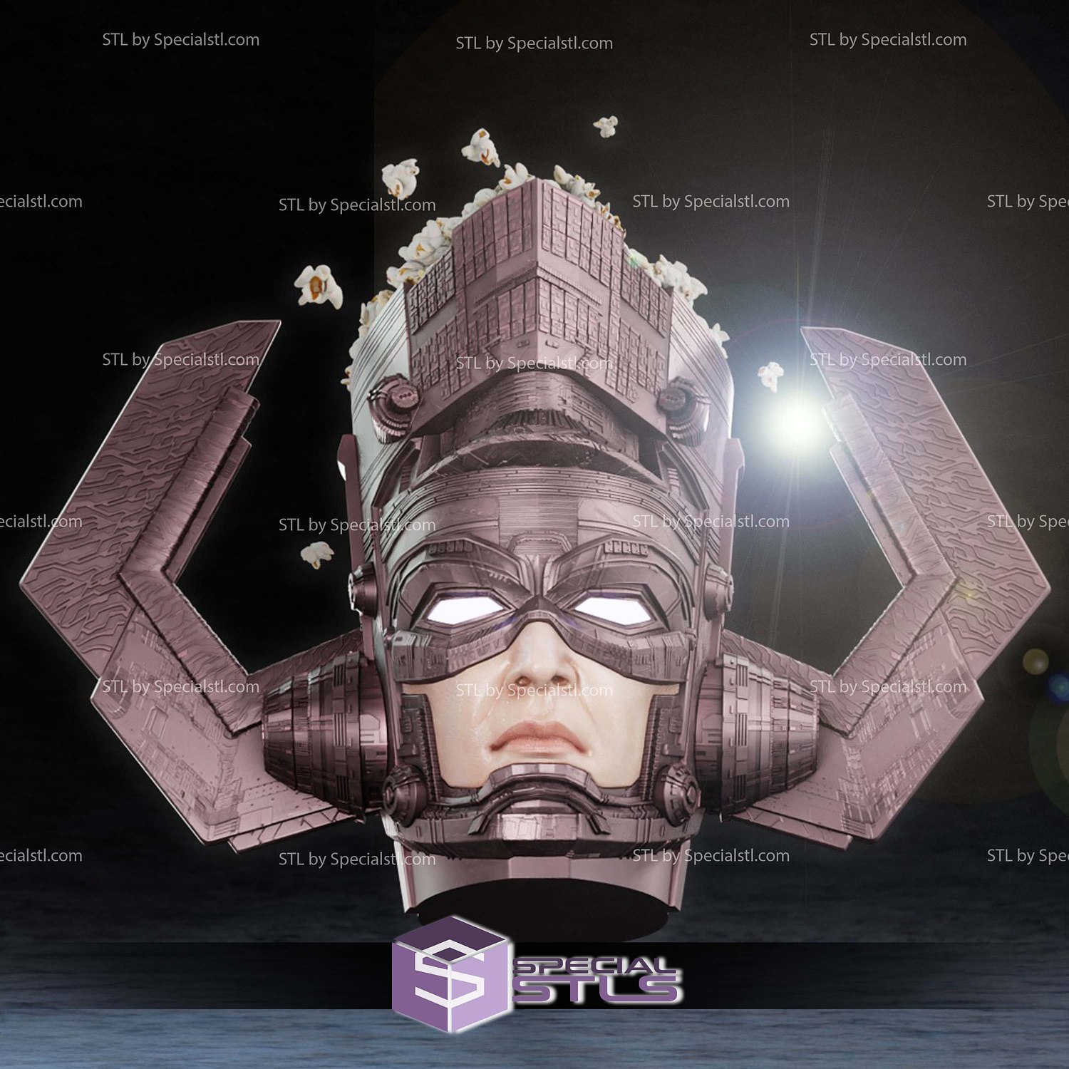 Galactus Popcorn Bucket STL Files 3D Model — view 3