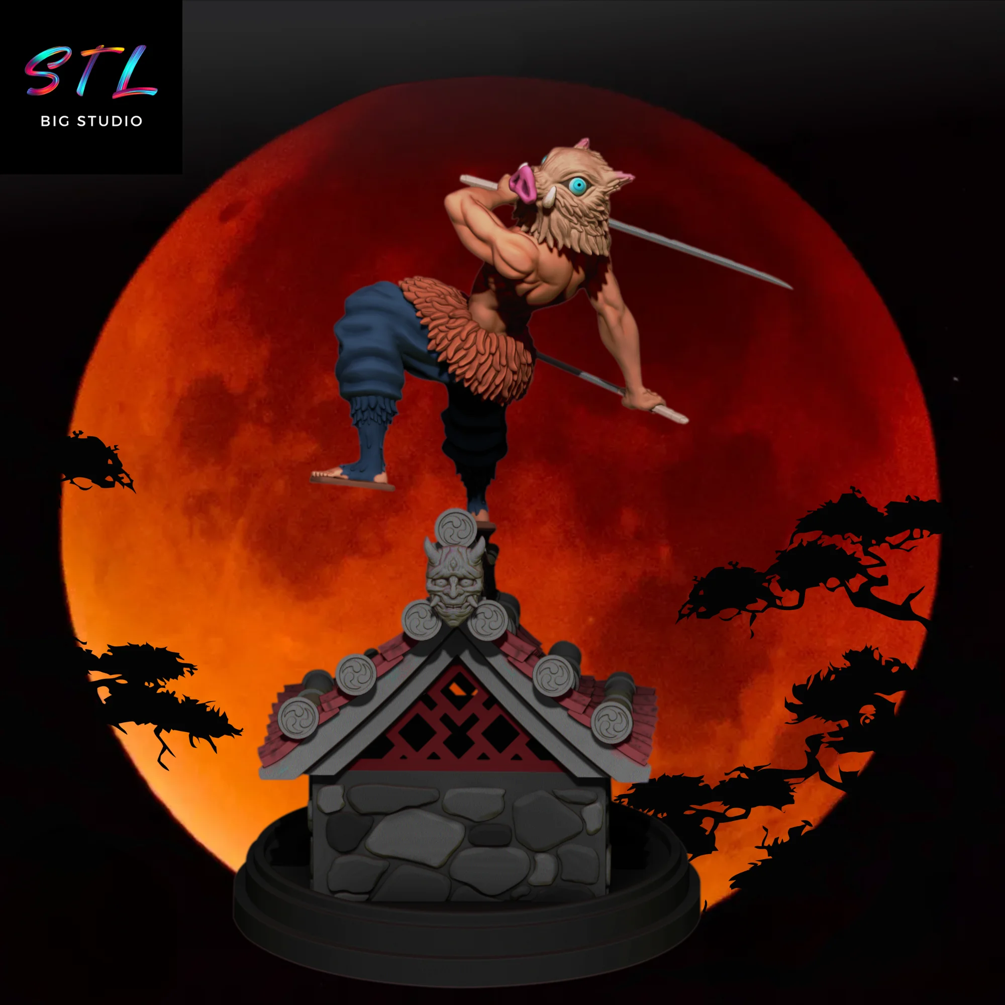 Inosuke Hashibira STL | 3D Printable Figure | Demon Slayer: Kimetsu no Yaiba Model