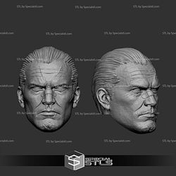 Custom Head STL Punisher 6 Inch Pack 3D Model