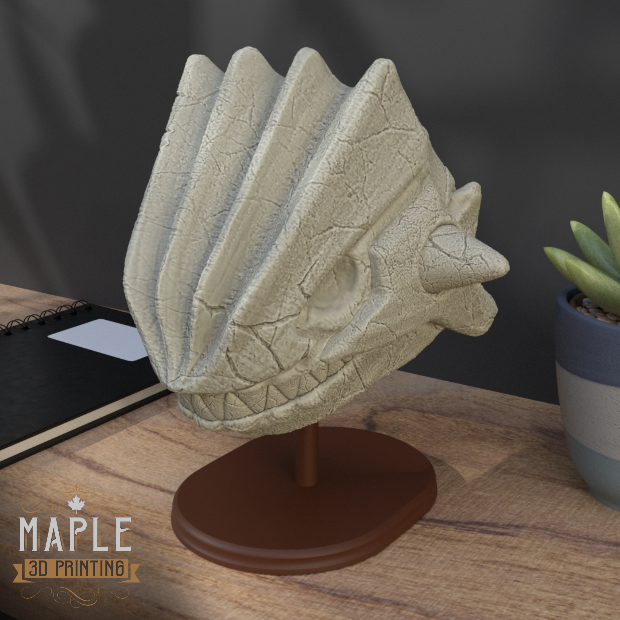 Groudon Skull - Solid & Hollow - Pokemon 3D STL Model
