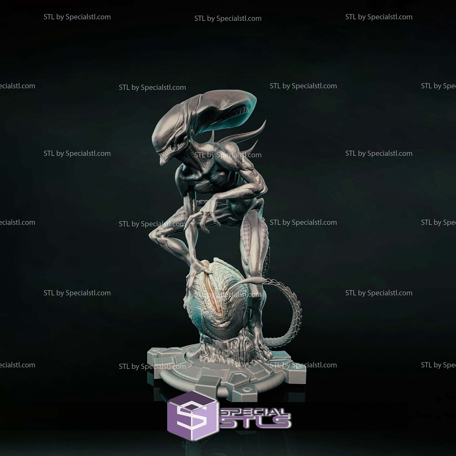 Alien 1-10 Scale STL Files 3D Model — view 2