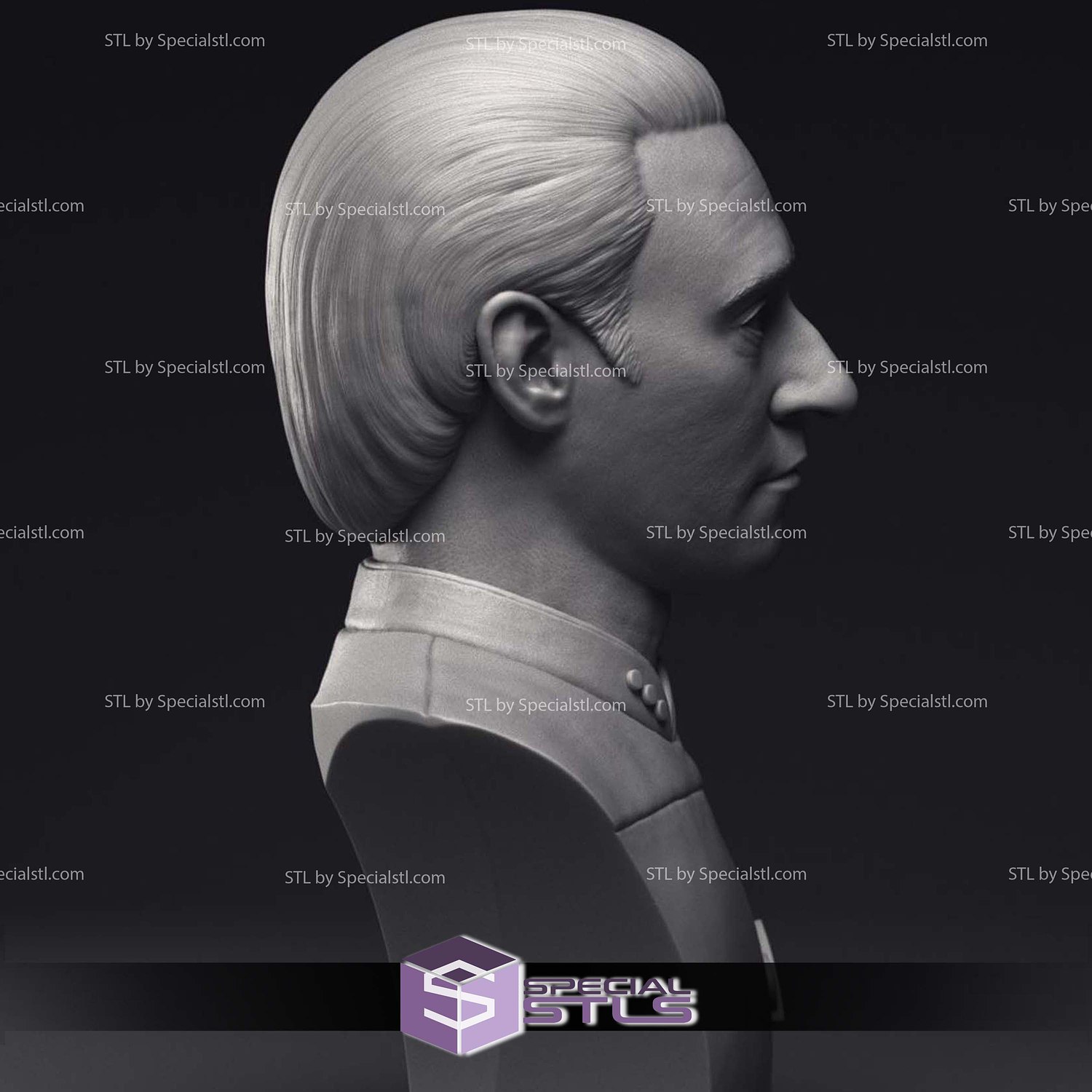 Brent Spiner LT Commander Data Bust 3D Printing Models STL Model — view 6