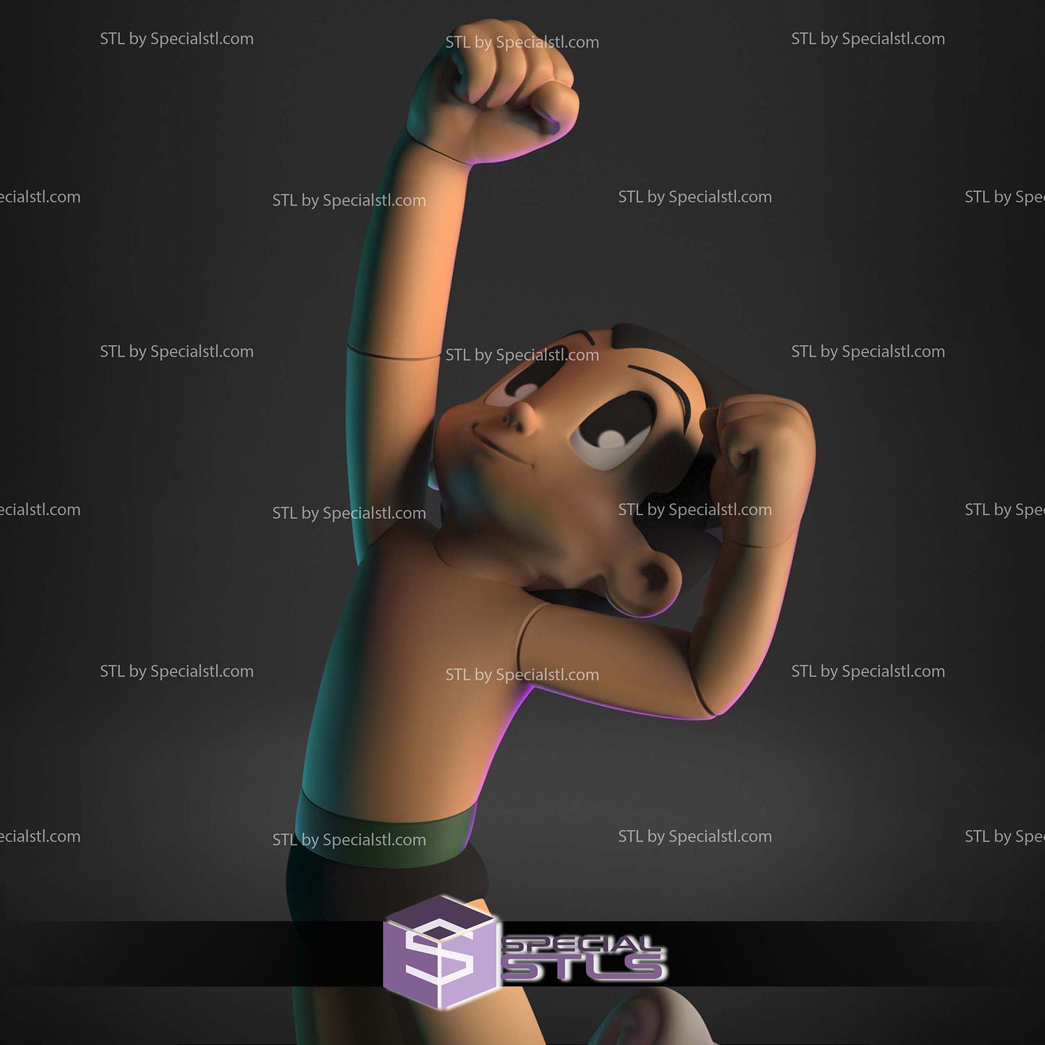 Astroboy to the Sky STL Files 3D Model — view 2