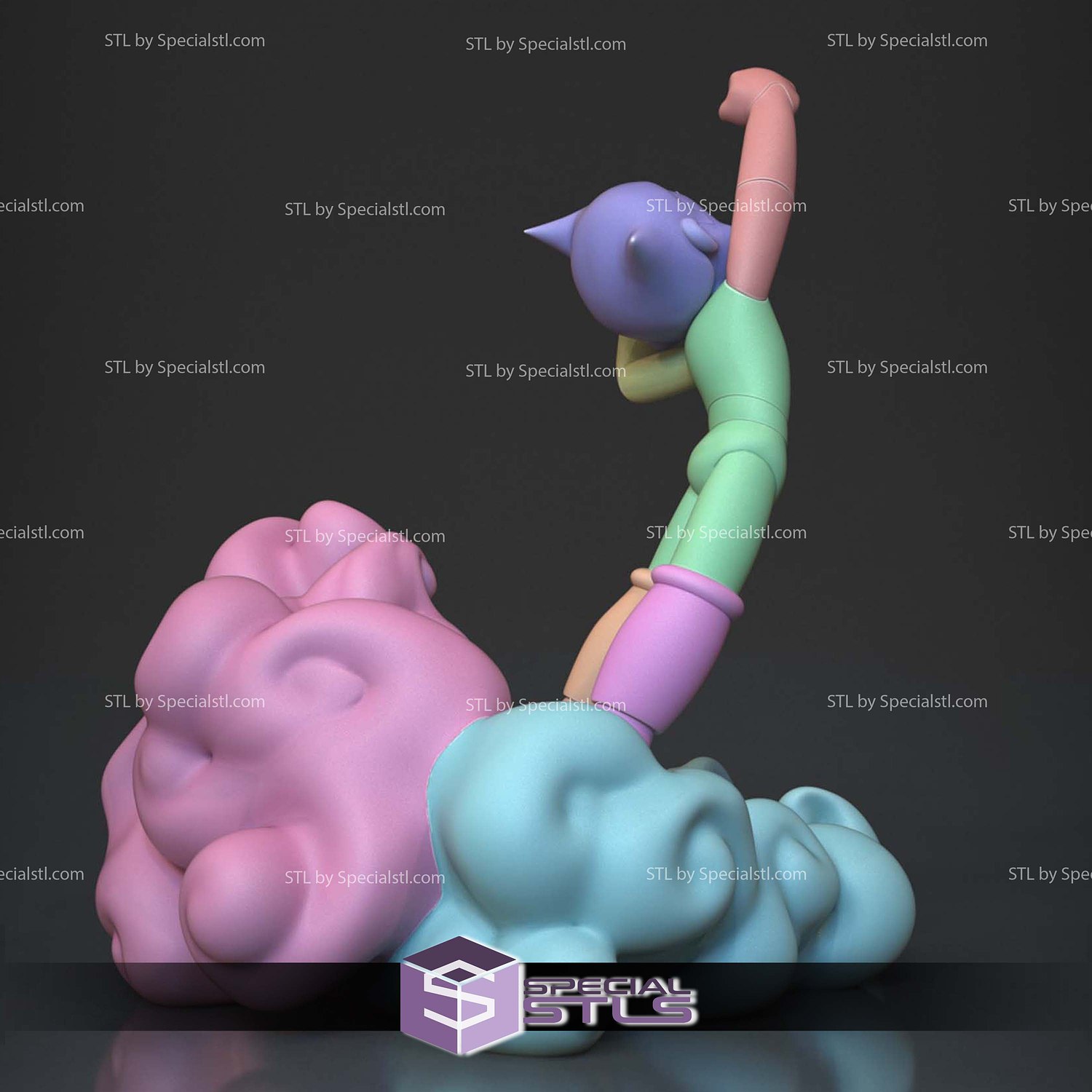 Astroboy to the Sky STL Files 3D Model — view 4