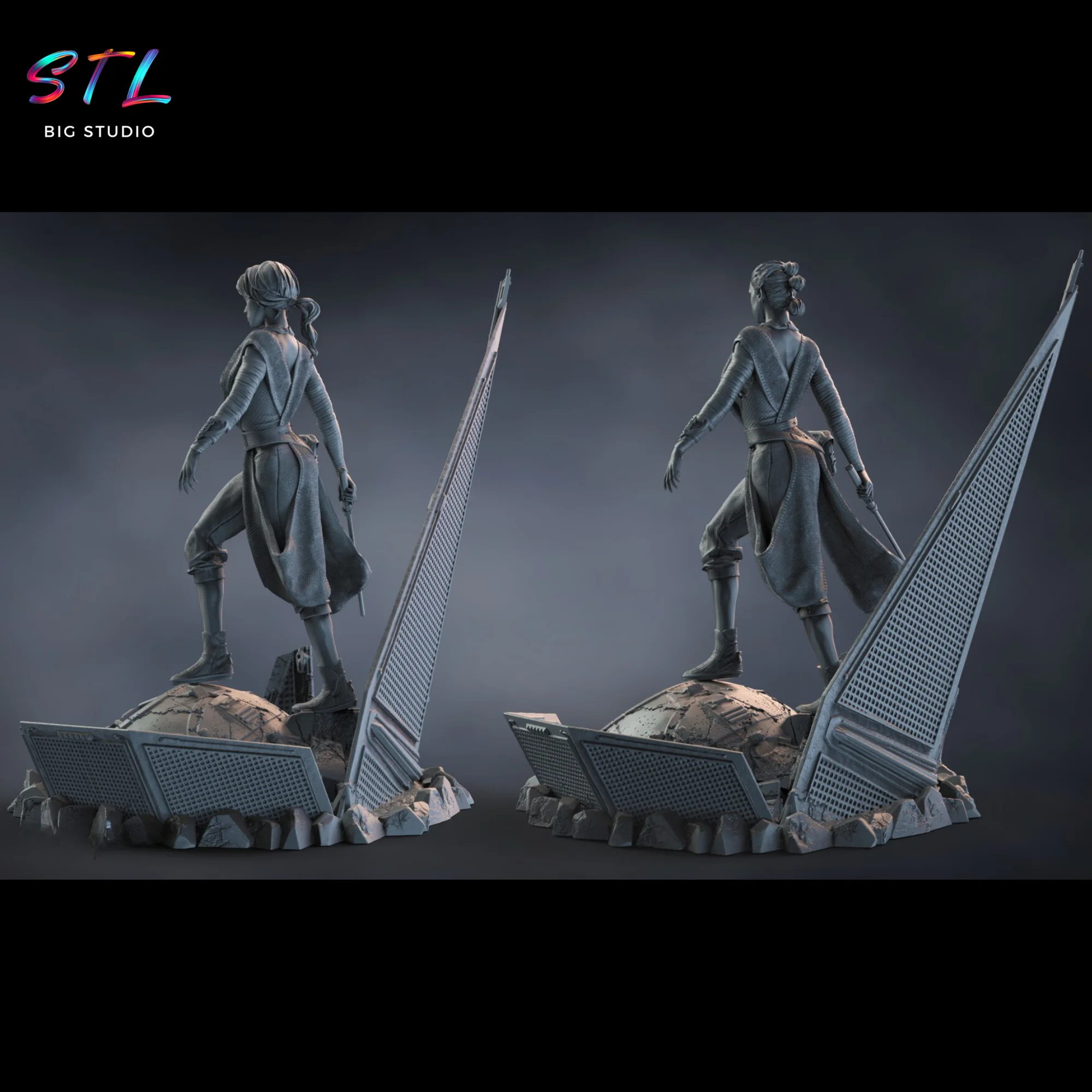 Rey STL for 3D Printing | Star Wars Model — view 5