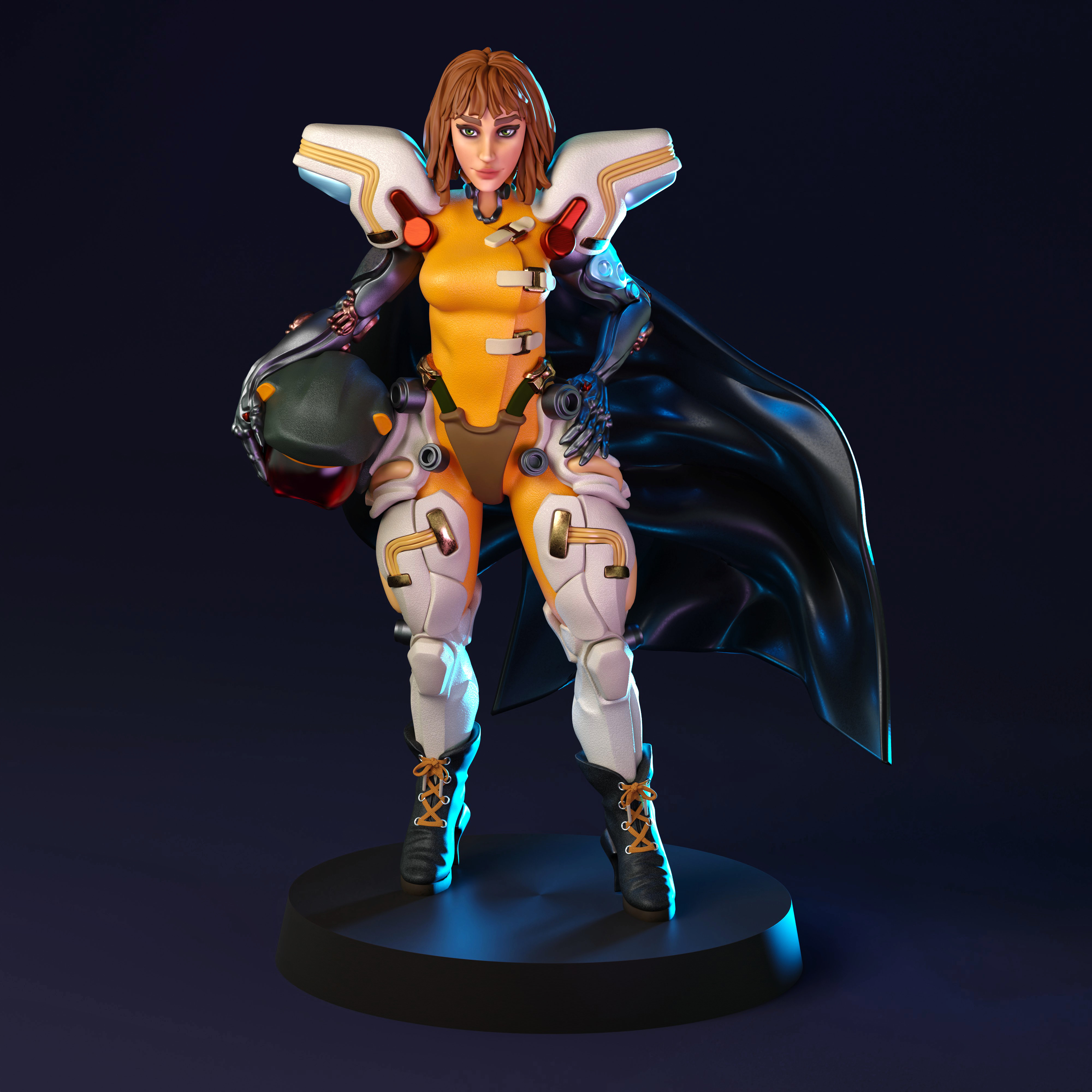 Starship Pilot 3D STL Model — view 2