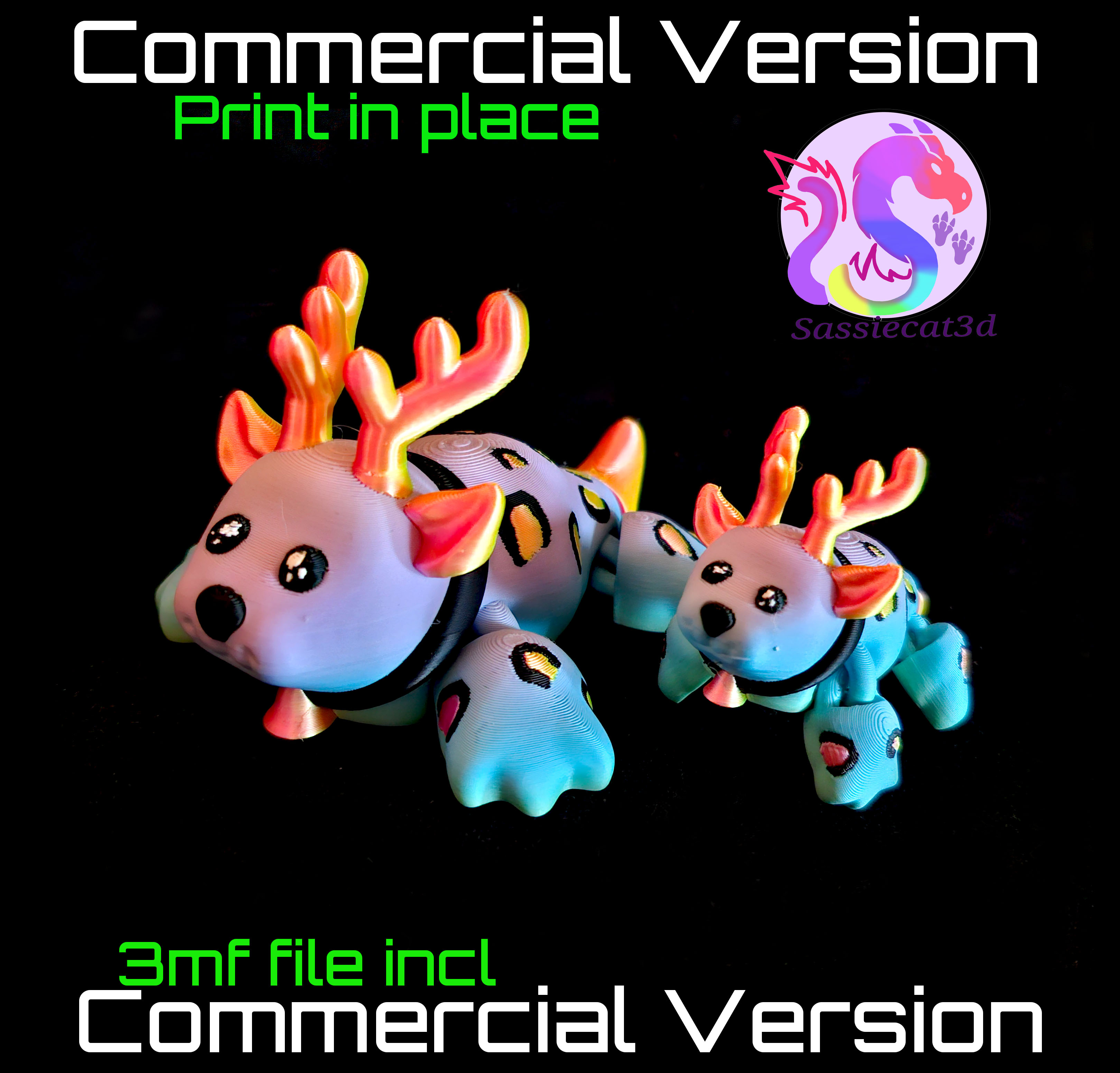 Bob the Reindeer Seal *Commercial Version* 3D STL Model