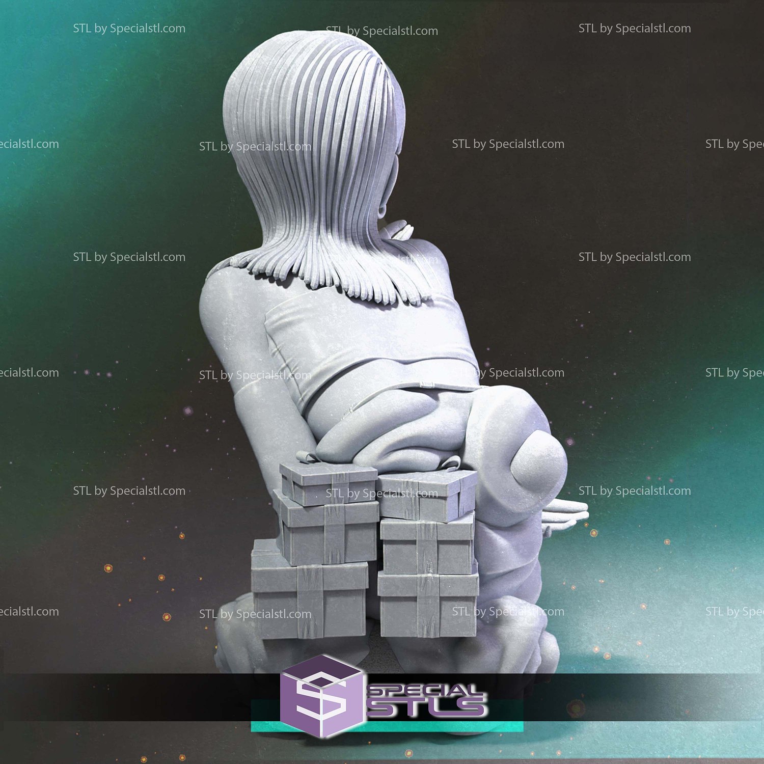 Bulla Vegeta Daughter Bust 3D Printer Files STL Model — view 4