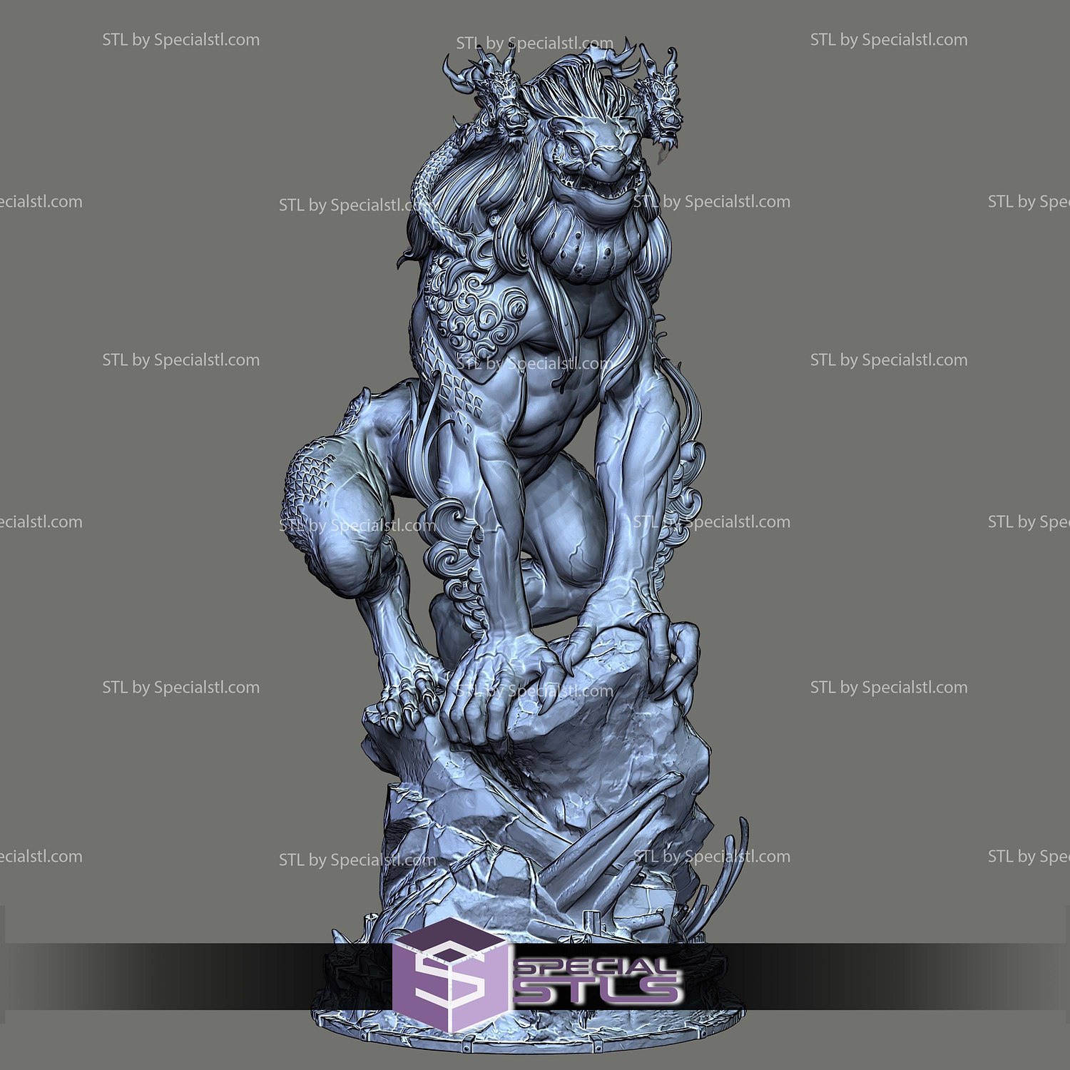 Bishui Beast Black Myth Wukong STL Files 3D Model — view 3