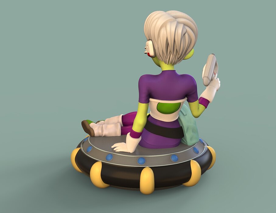 Cheelai with the blaster 3D FBX Model — view 5
