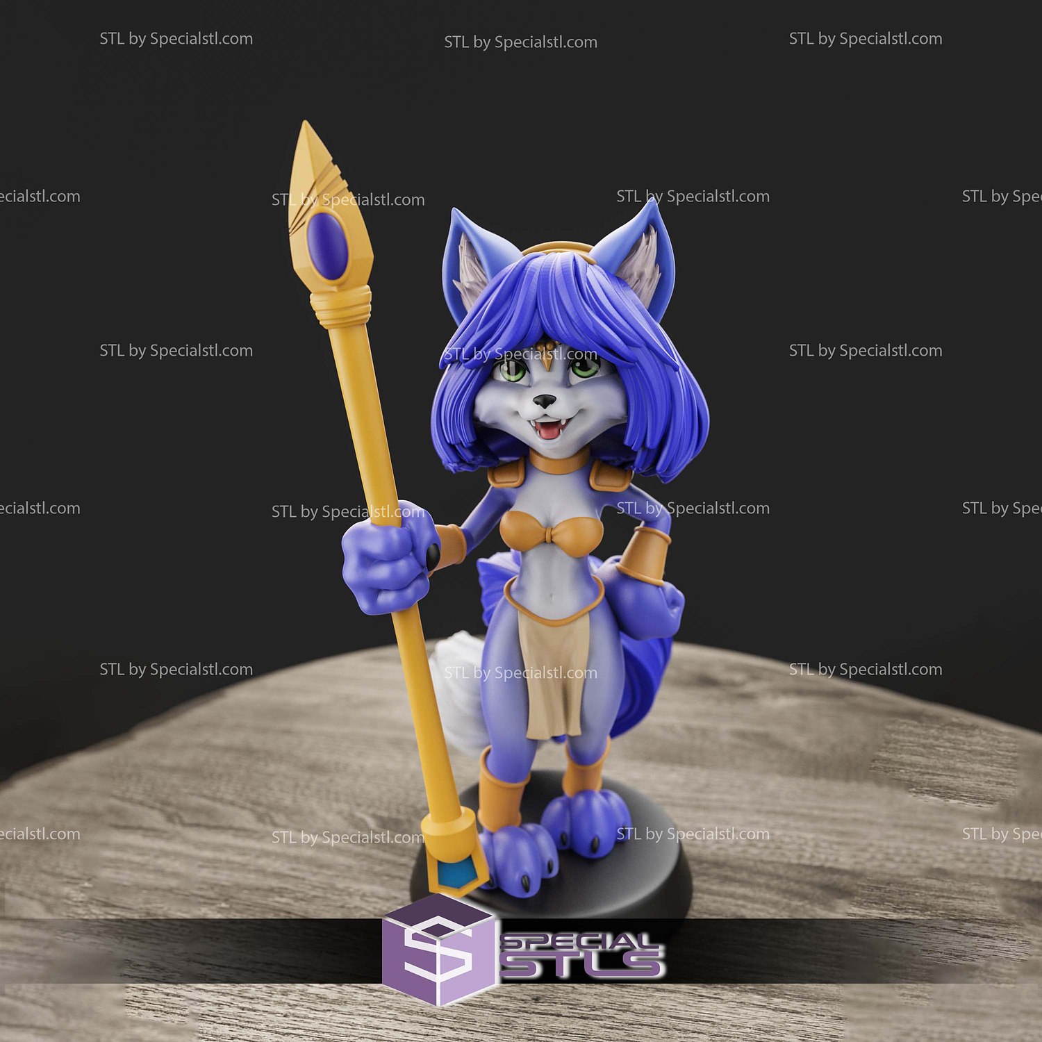 Chibi Krystal Sculptures 3D Printing STL Model — view 3