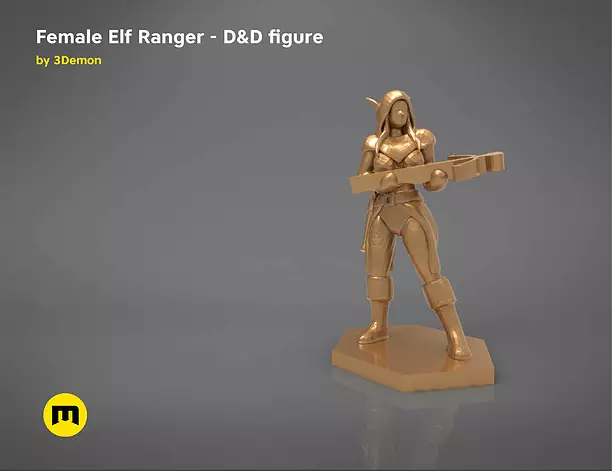 ELF RANGER FEMALE CHARACTER    GAME FIGURES 3D OBJ Model