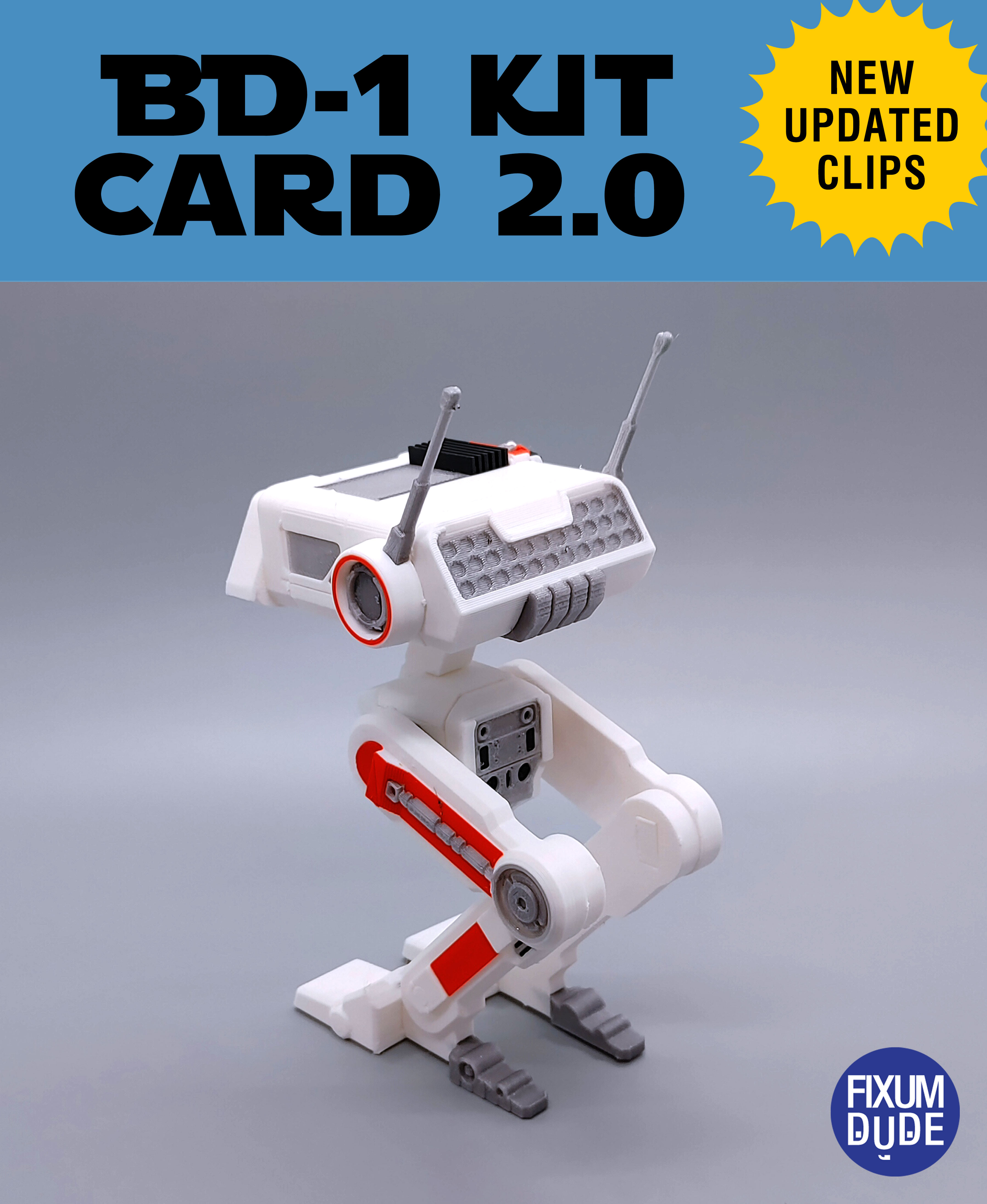 BD-1 Droid Kit Card 2.0 3D STL Model — view 5