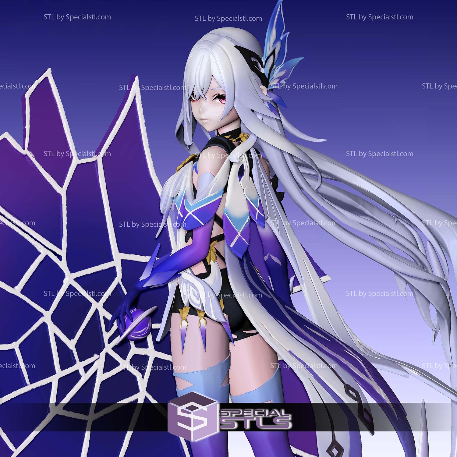 Skirk Genshin Impact Sculptures 3D Printing STL Model — view 2