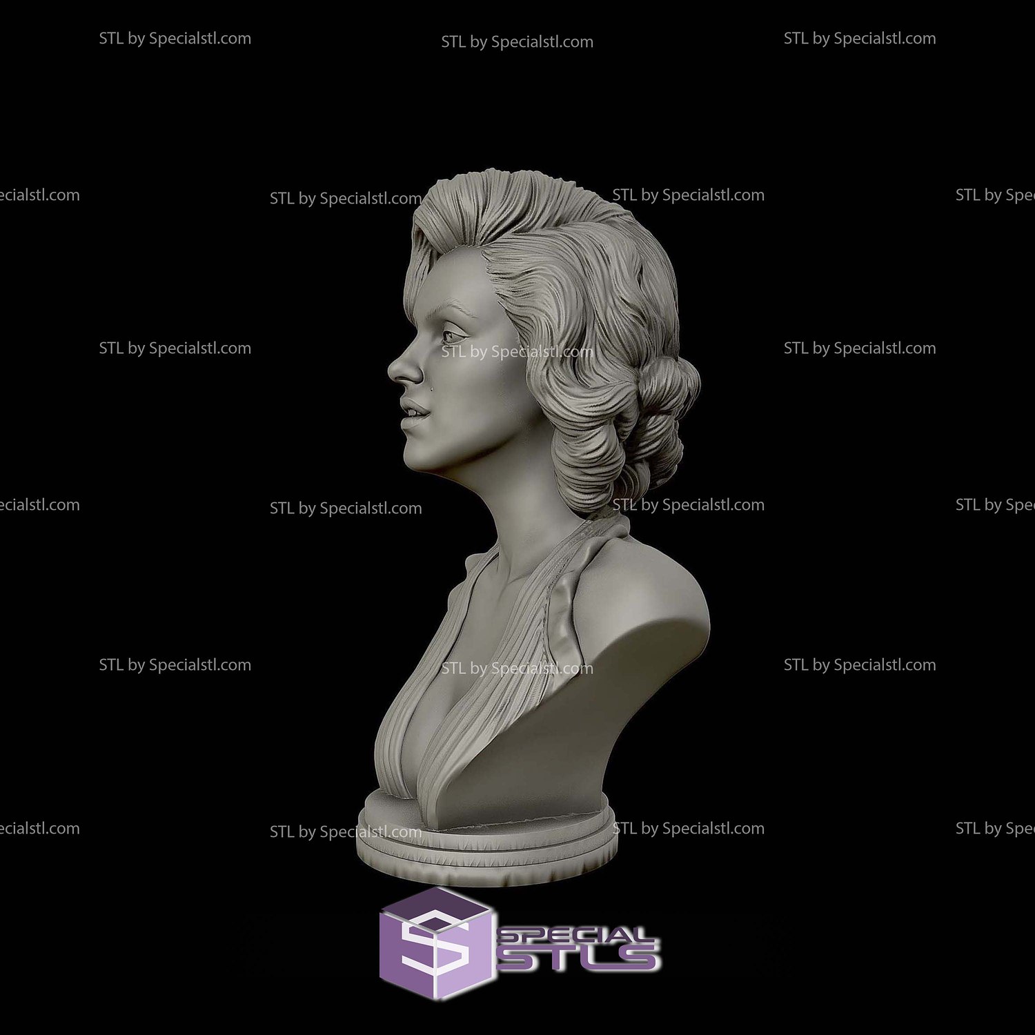 Marilyn Monroe Bust 3D Printing Models STL Model — view 2