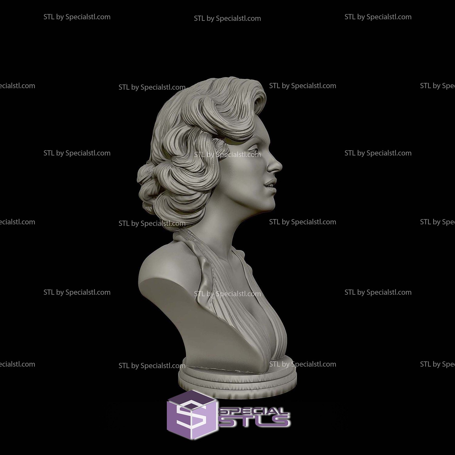 Marilyn Monroe Bust 3D Printing Models STL Model — view 4