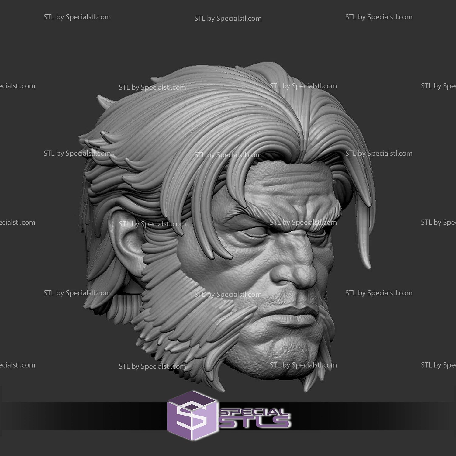 Custom Figure Head STL Collection - Wolverine Ultimate 3D Model — view 2