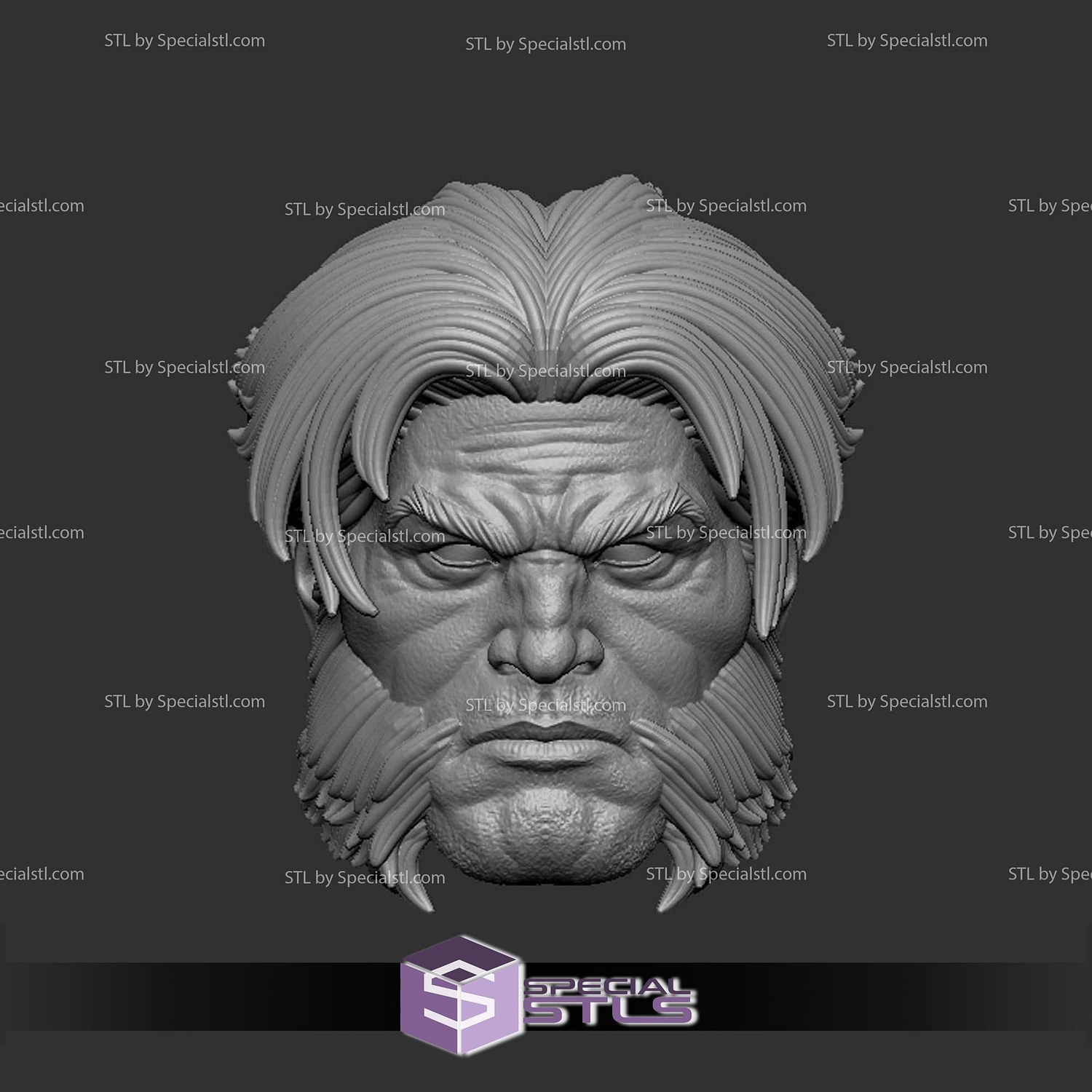 Custom Figure Head STL Collection - Wolverine Ultimate 3D Model — view 3