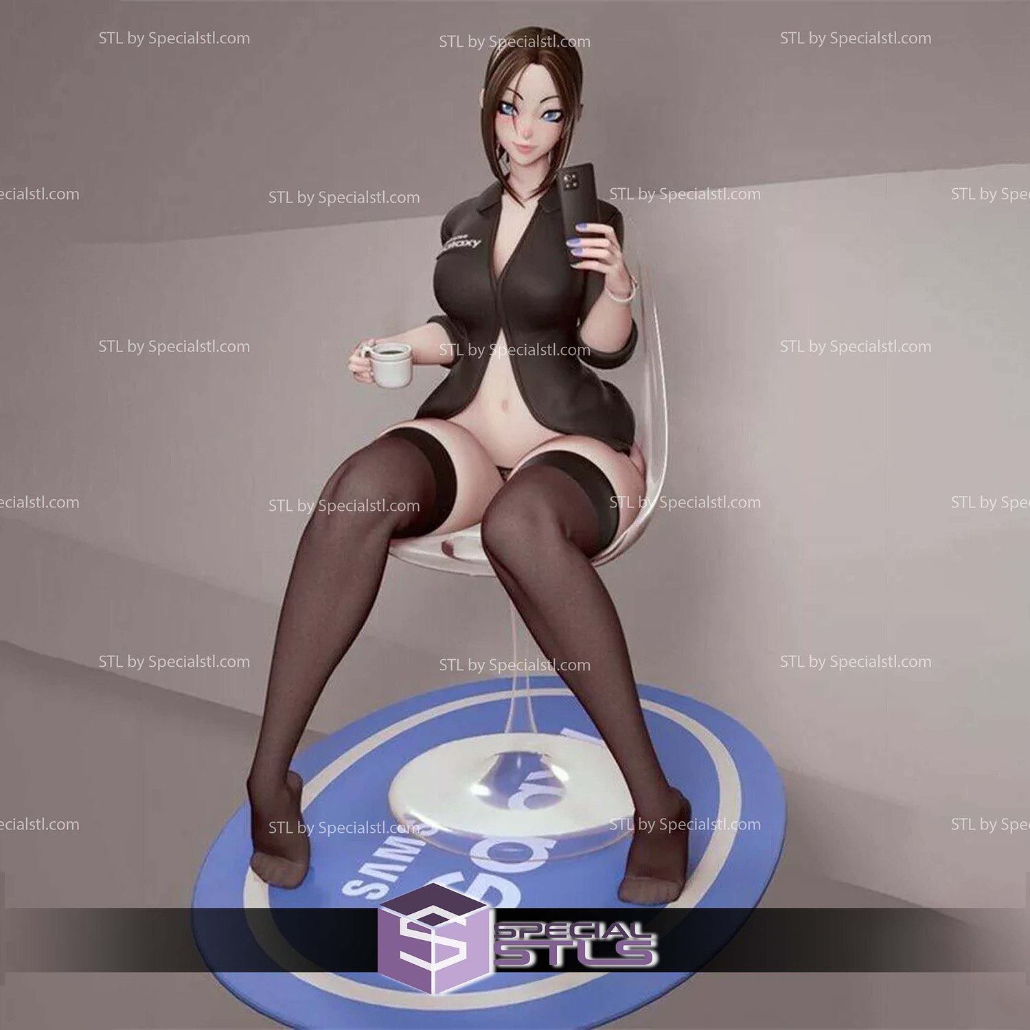 Samsung Girl Samantha 3D Printing Models STL Model — view 2
