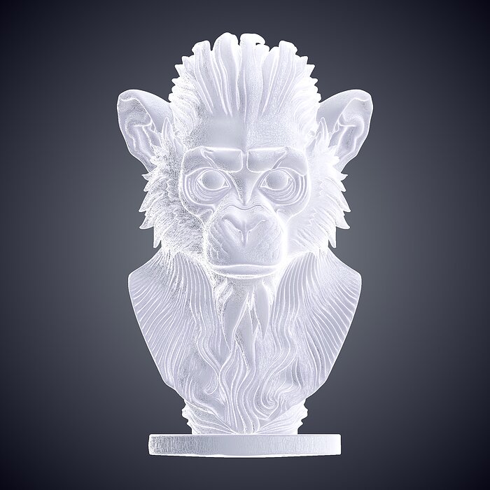 Stylized Monkey King Warrior Statue PM-930 3D BLEND Model — view 7