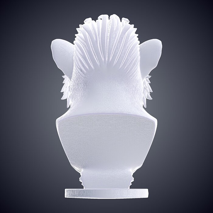 Stylized Monkey King Warrior Statue PM-930 3D BLEND Model — view 8