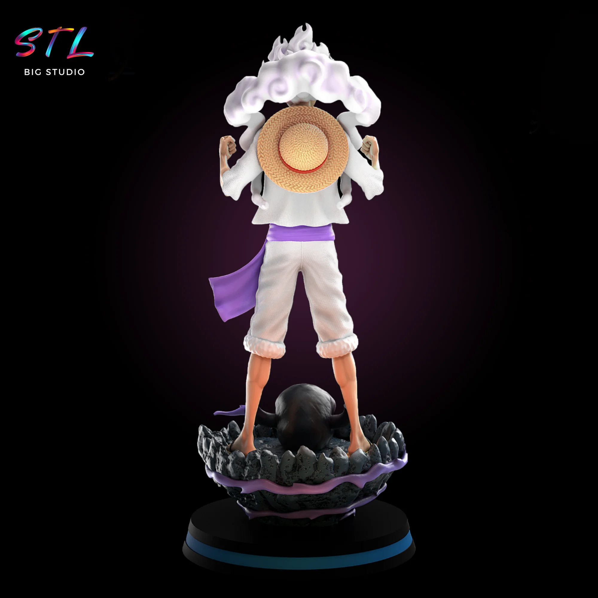 Luffy Gear 5 STL | One Piece | 3D Printable Figure Model — view 3