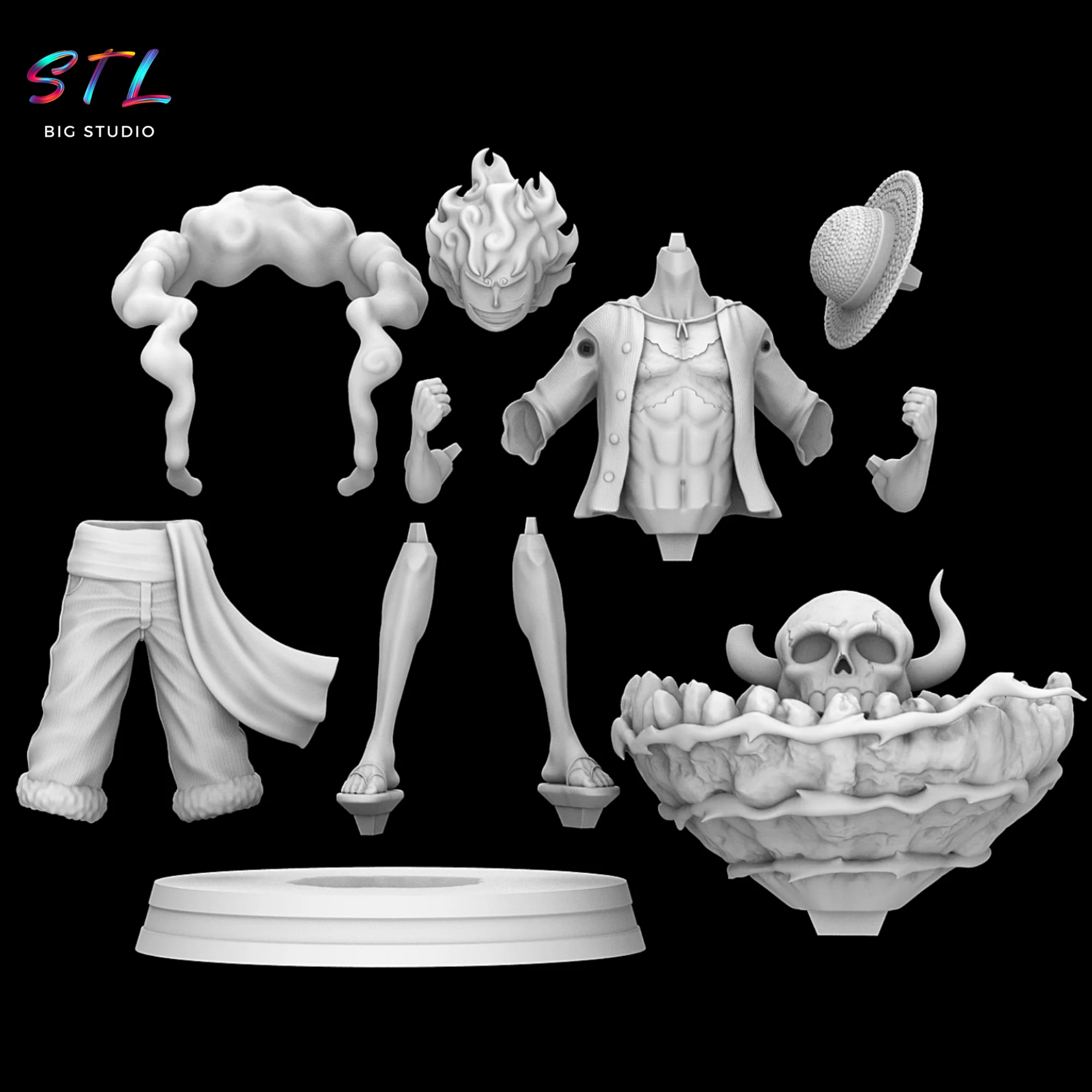 Luffy Gear 5 STL | One Piece | 3D Printable Figure Model — view 5