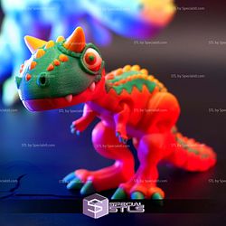 Super Basic STL Print-in-Place Carnotaurus 3D Model