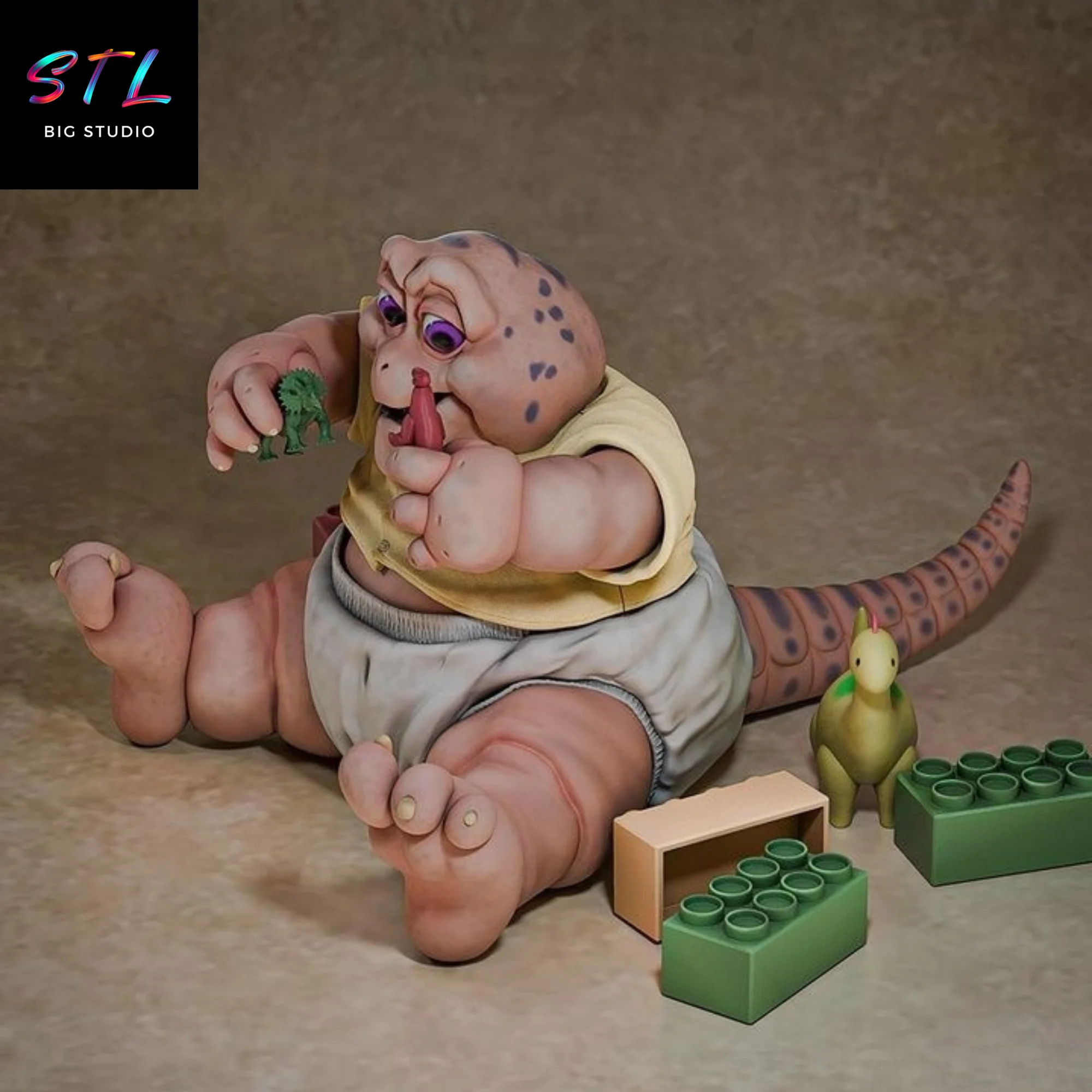 Baby Sinclair STL | Dinosaurs | 3D Printable Figure Model — view 3