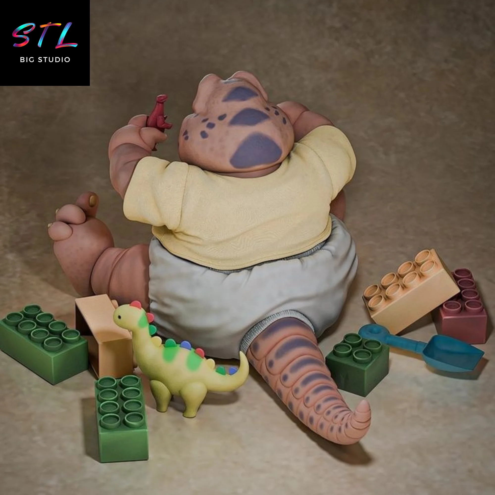 Baby Sinclair STL | Dinosaurs | 3D Printable Figure Model — view 4