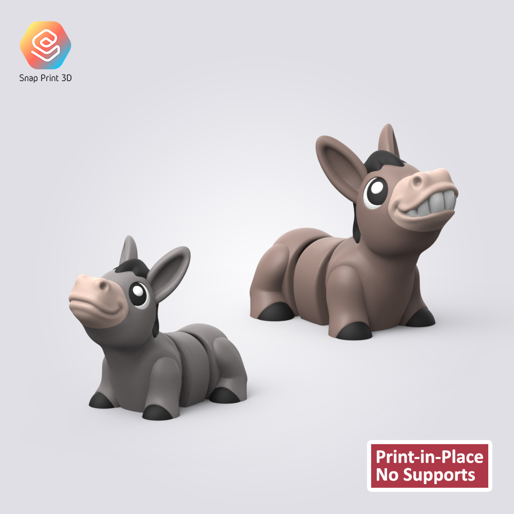 Flexi Donkey 3D STL Model