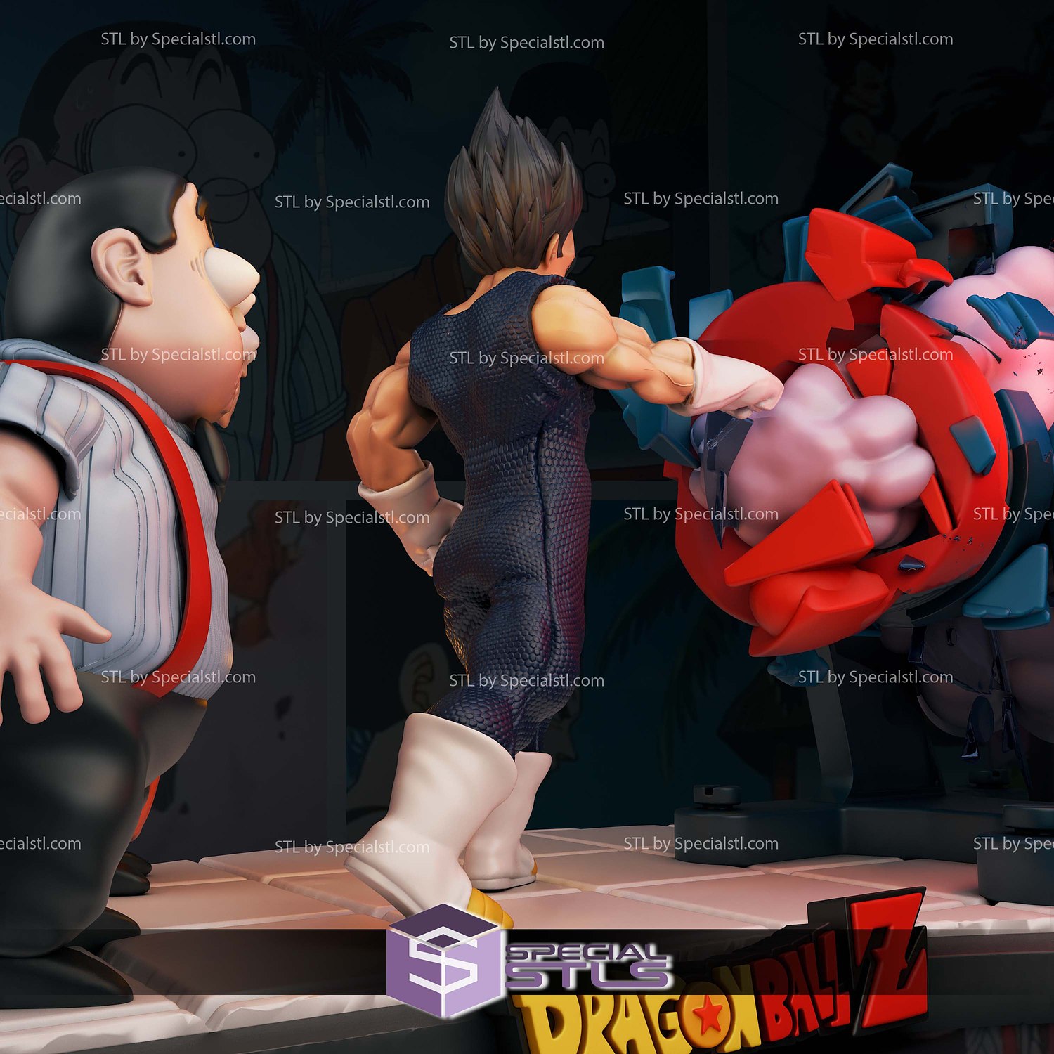 Vegeta World Martial Arts Tournament STL Files 3D Model — view 3