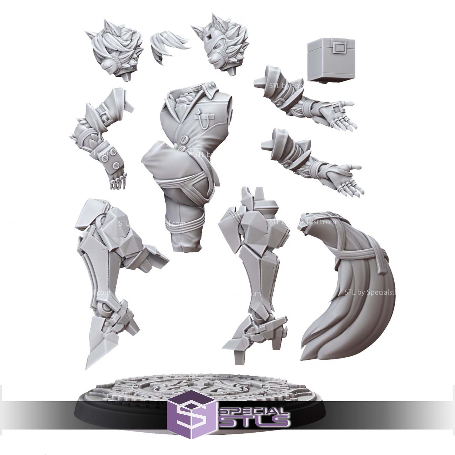 Lycaon Standalone from ZZZ Diorama STL Files 3D Model — view 2