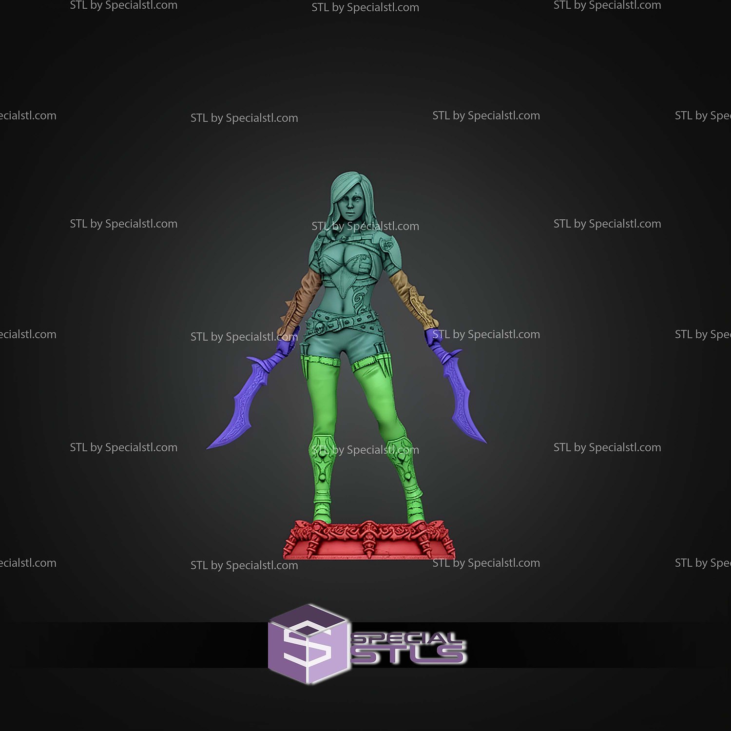 Katarina League of Legends 1-10 STL Files 3D Model — view 8